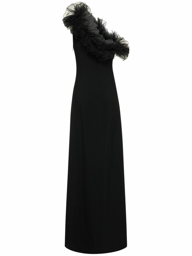 Photo: GIAMBATTISTA VALLI Ruffled Cady One Shoulder Long Dress
