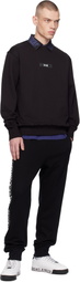 Versace Jeans Couture Black Logo Regular-Fit Sweatshirt