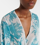 Alexandra Miro Chloe floral georgette kaftan