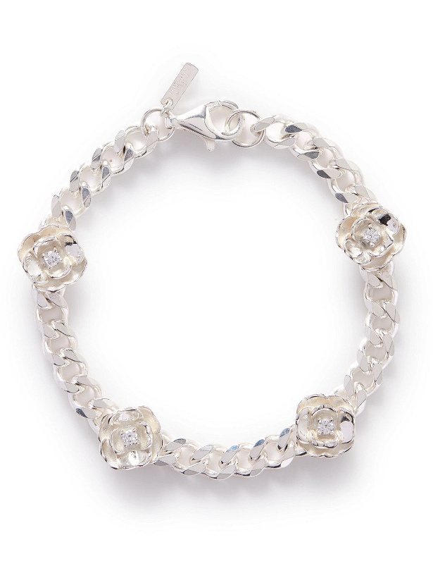 Photo: Hatton Labs - Sterling Silver Crystal Chain Bracelet - Silver