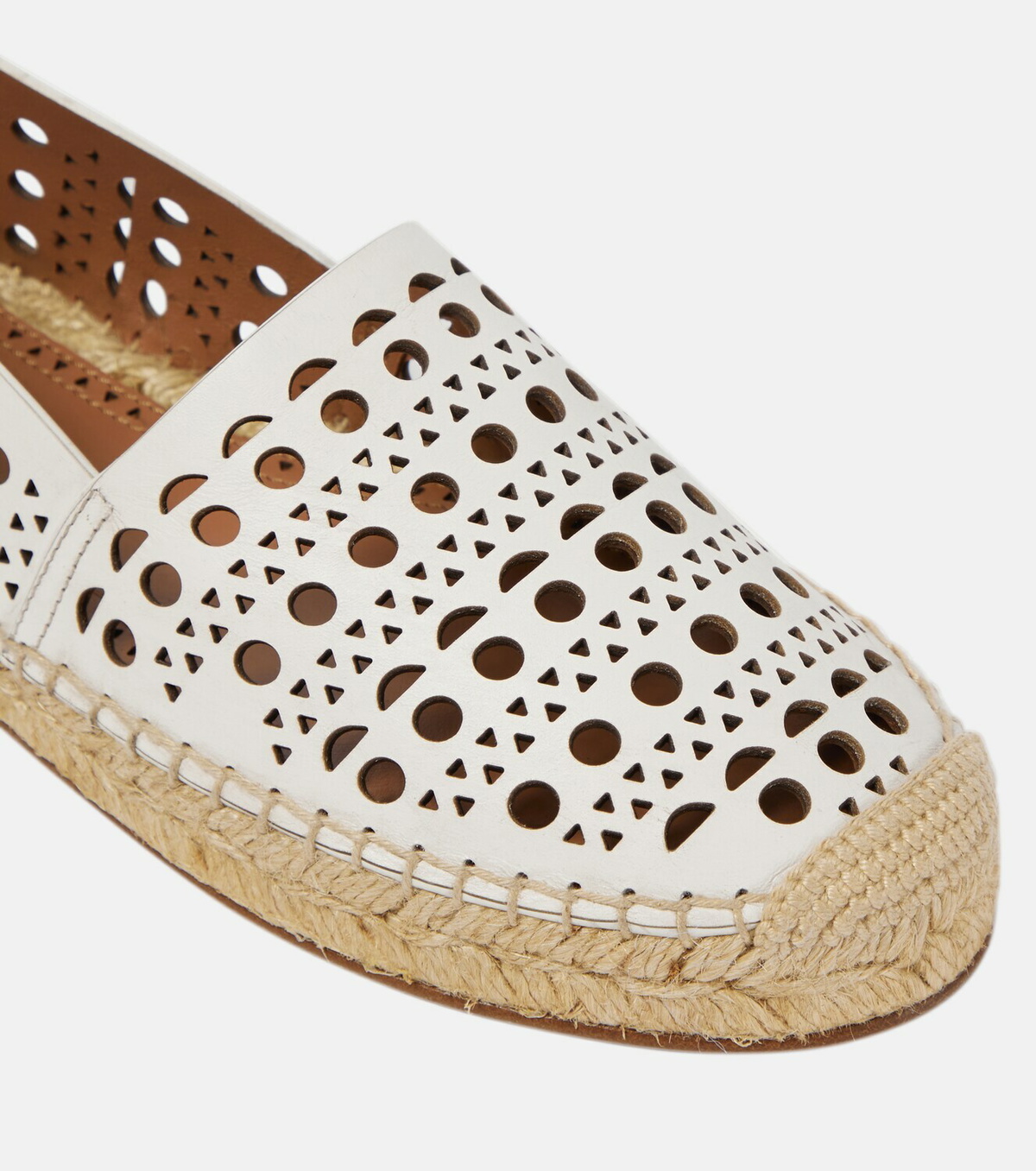 Alaïa Laser-cut leather espadrilles