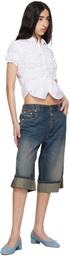 Gimaguas Blue Baggy Denim Shorts
