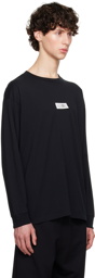 MM6 Maison Margiela Black Patch Long Sleeve T-Shirt