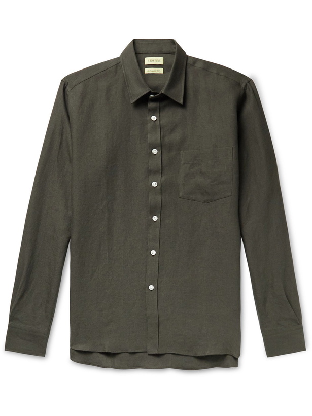 Photo: DE BONNE FACTURE - Linen Shirt - Brown