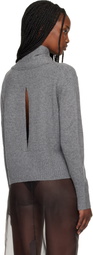 Commission Gray Scarf Neck Sweater