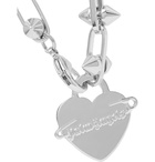 Palm Angels - Pin My Heart Studded Silver-Tone Bracelet - Silver