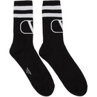 Valentino Black Valentino Garavani VLogo Socks