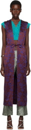 Dries Van Noten Burgundy Drawstring Vest
