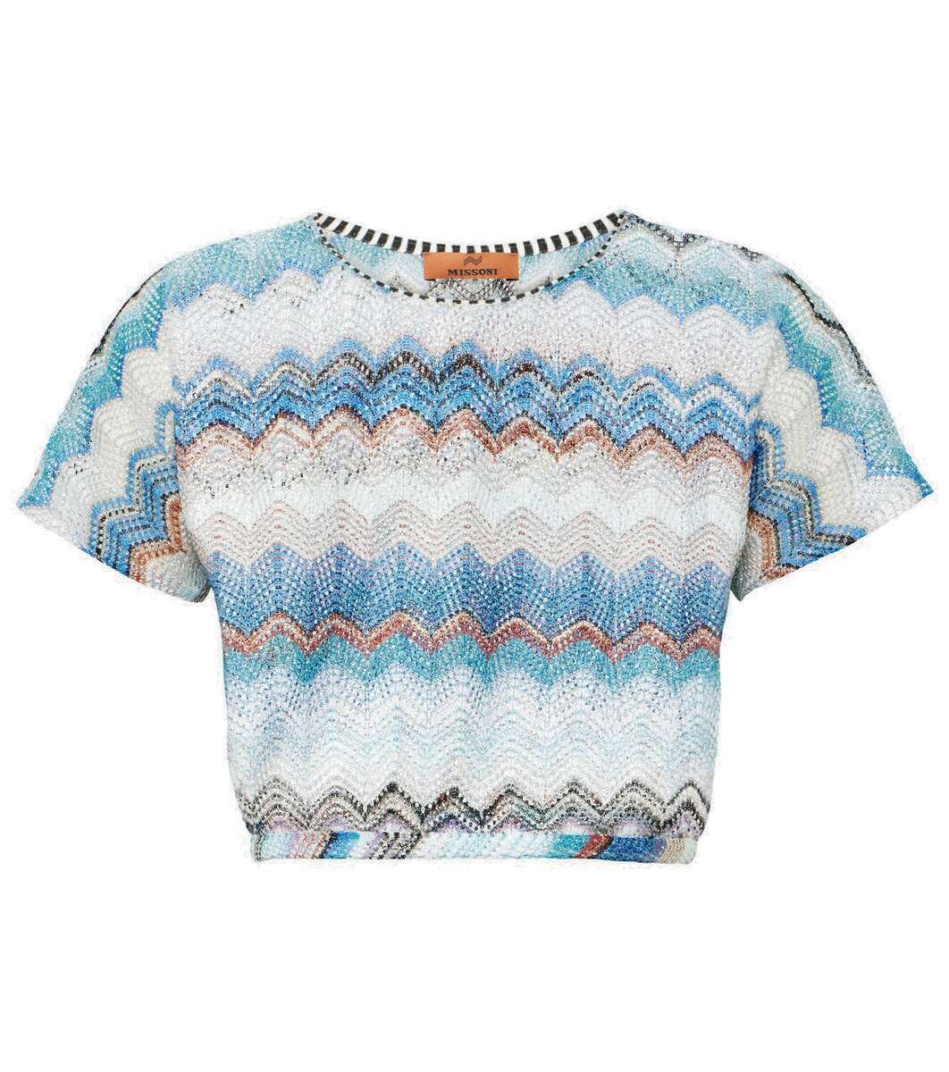 Missoni Mare Zig Zag open-knit crop top Missoni Mare