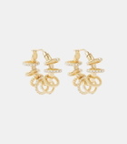 Amina Muaddi Multi Ring Small embellished hoop earrings