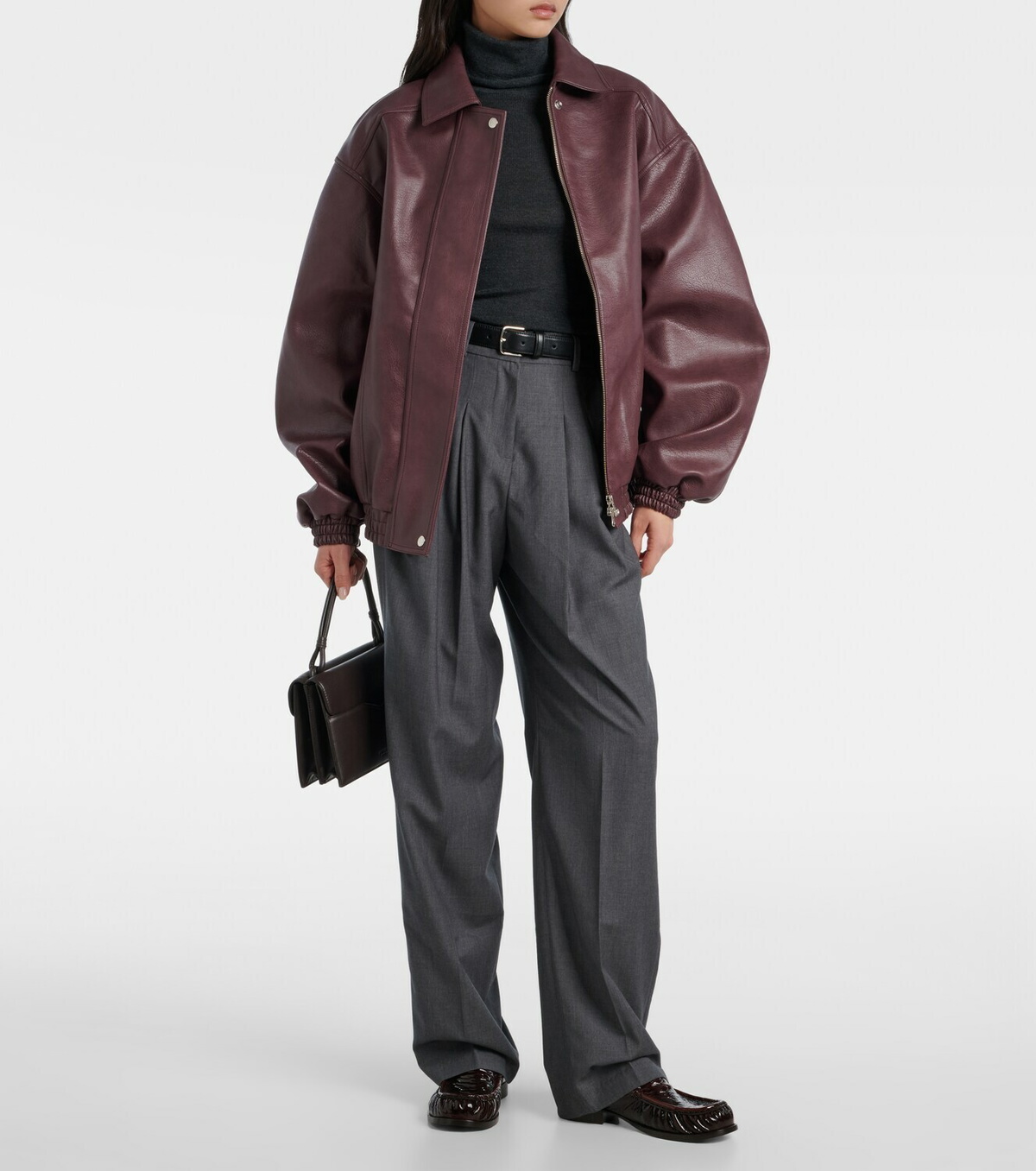 The Frankie Shop Utica Thin wool and silk turtleneck sweater