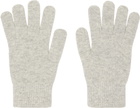 Yves Salomon Gray Cashmere Gloves