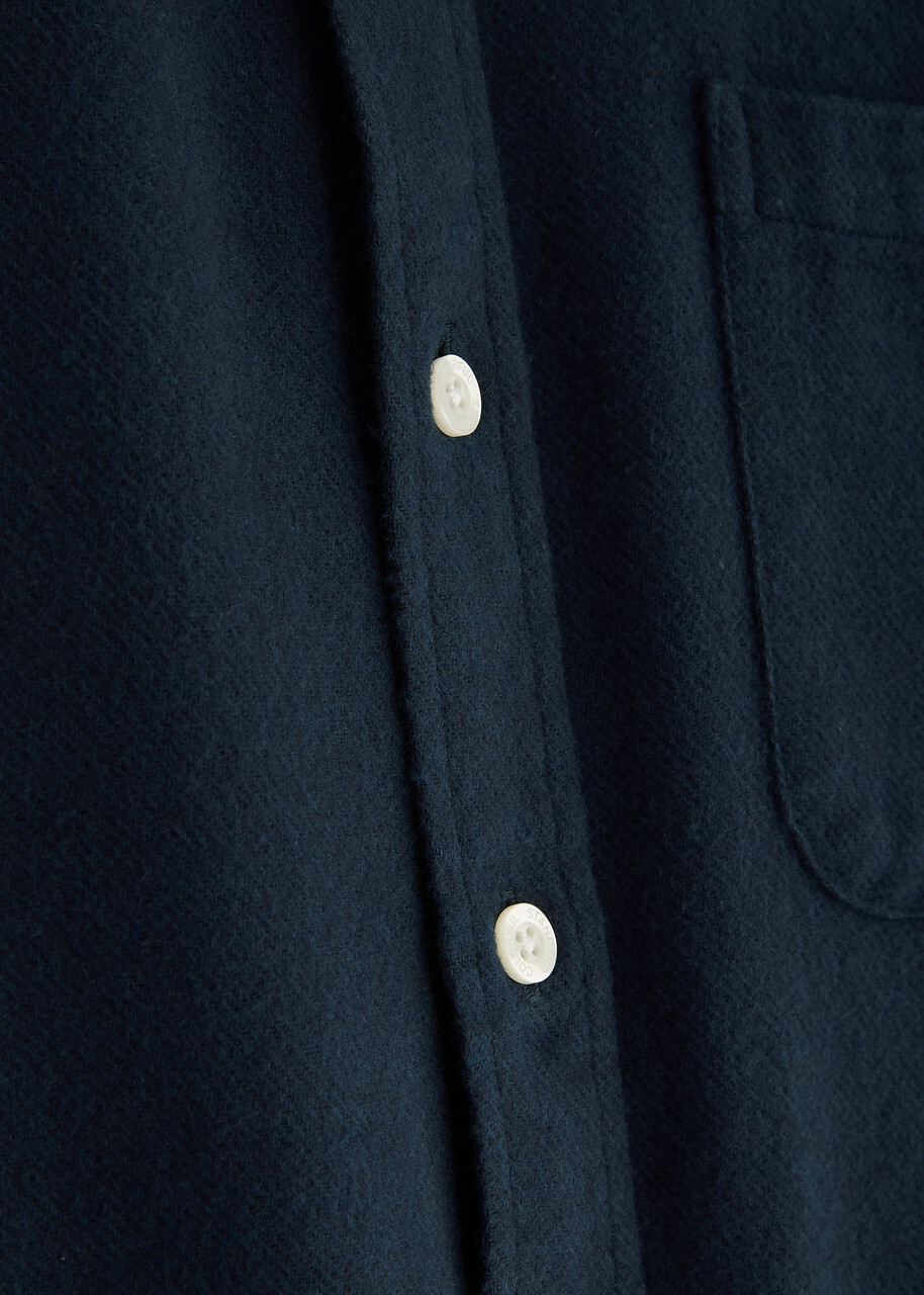 Colorful Standard Flannel Shirt Navy