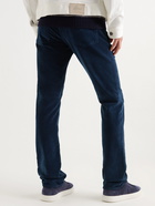 Canali - Stretch-Cotton Corduroy Trousers - Blue