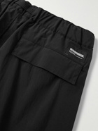 Neighborhood - Straight-Leg Belted Logo-Print Shell Shorts - Black