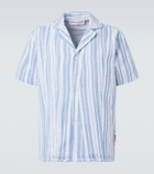 Orlebar Brown Howel striped cotton toweling shirt