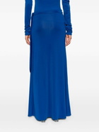 Jade Cropper Blue Cut-Out Jersey Maxi Skirt