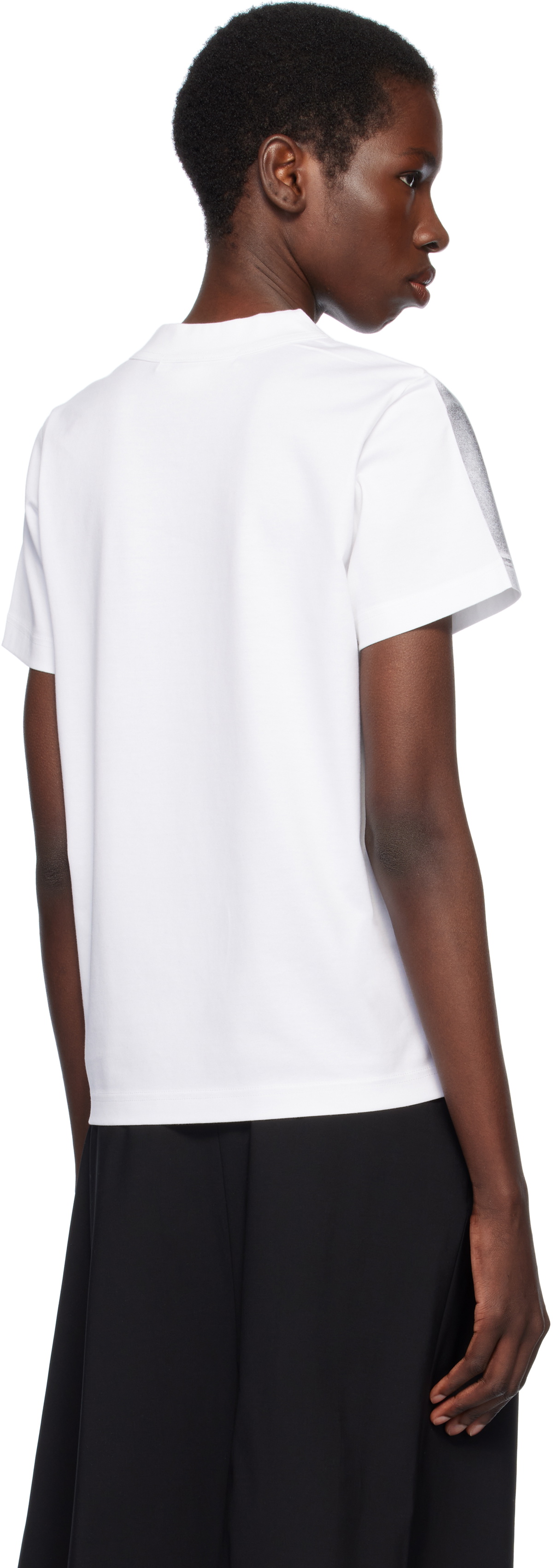 Junya Watanabe Silver & White Cotton Hyper Density Jersey T-shirt
