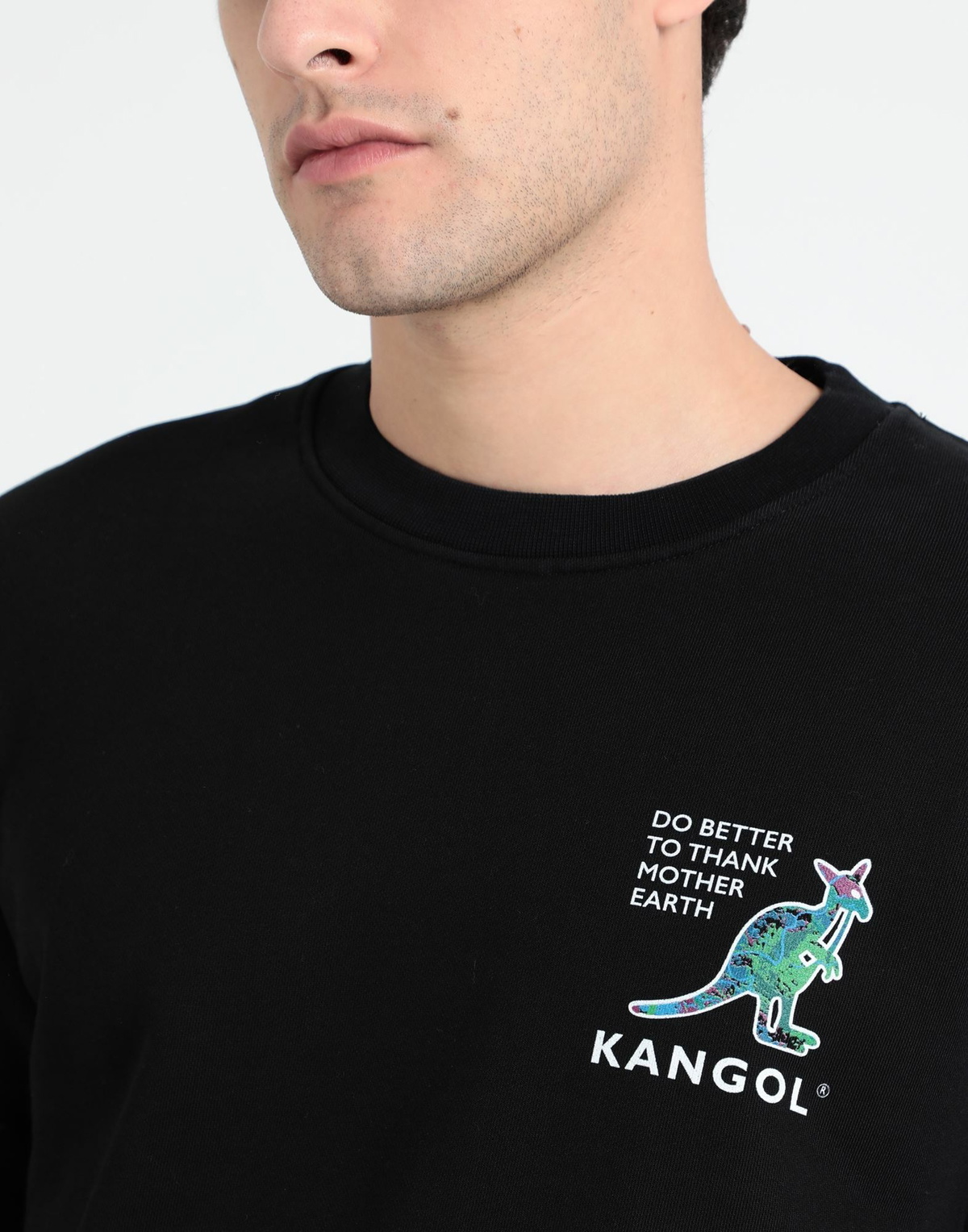 Kangol Mens Sweatshirt in Black