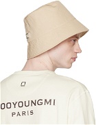 Wooyoungmi Beige Crinkle Bucket Hat