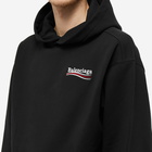 Balenciaga Men's Political Campaign Logo Popover Hoody in Black/White