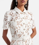 Self-Portrait Belted lace shirt dress