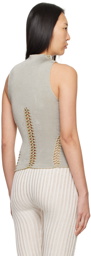 Isa Boulder SSENSE Exclusive Silver Slither Tank Top