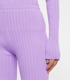 Acne Studios Ribbed-knit cotton-blend leggings