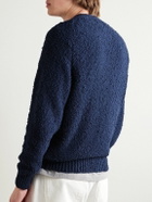 Noah - Cotton-Blend Bouclé Sweater - Blue
