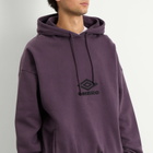 Umbro by Slam Jam Men's Og Logo Mask Hoodie in Dark Purple