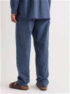 SMR Days - Malibu Pinstriped Cotton-Voile Drawstring Trousers - Blue