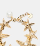 Self-Portrait Embellished gold-plated bracelet
