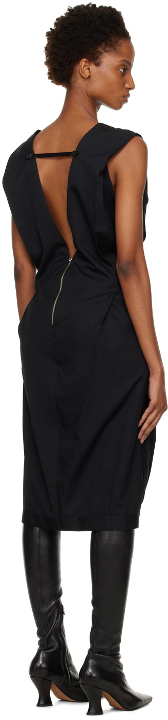 HODAKOVA Black Upside-Down Trouser Midi Dress