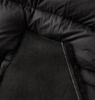 Rick Owens - Oversized Suede-Trimmed Quilted Shell Down Coat - Black