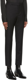 Saint Laurent Black Virgin Wool Gabardine Trousers