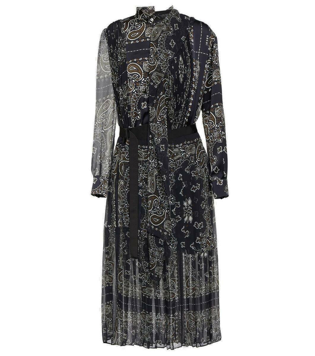 Sacai Bandana-printed midi dress Sacai