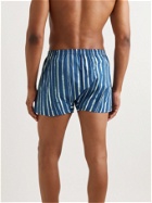 Anonymous ism - Slim-Fit Striped Cotton Boxer Shorts - Blue