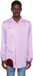 Edward Cuming Purple Cutout Shirt