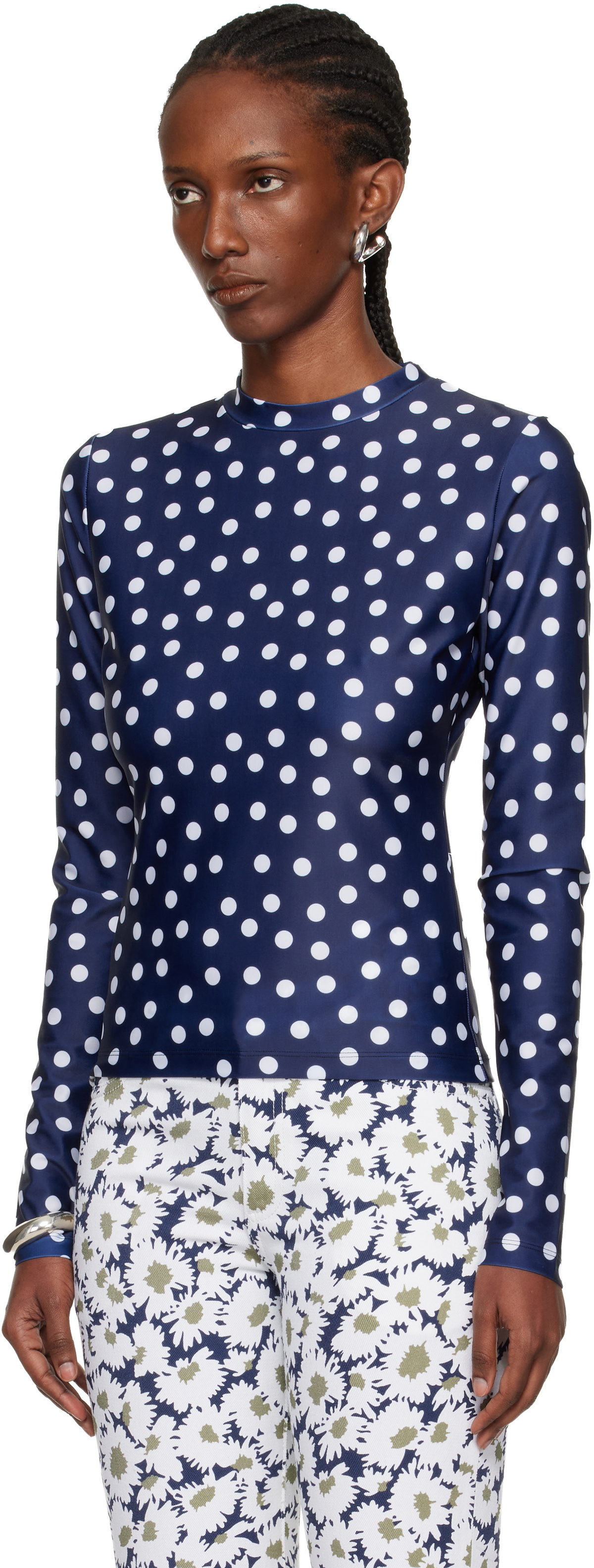 Jean Paul Gaultier Navy 'The Polka-Dot' T-shirt