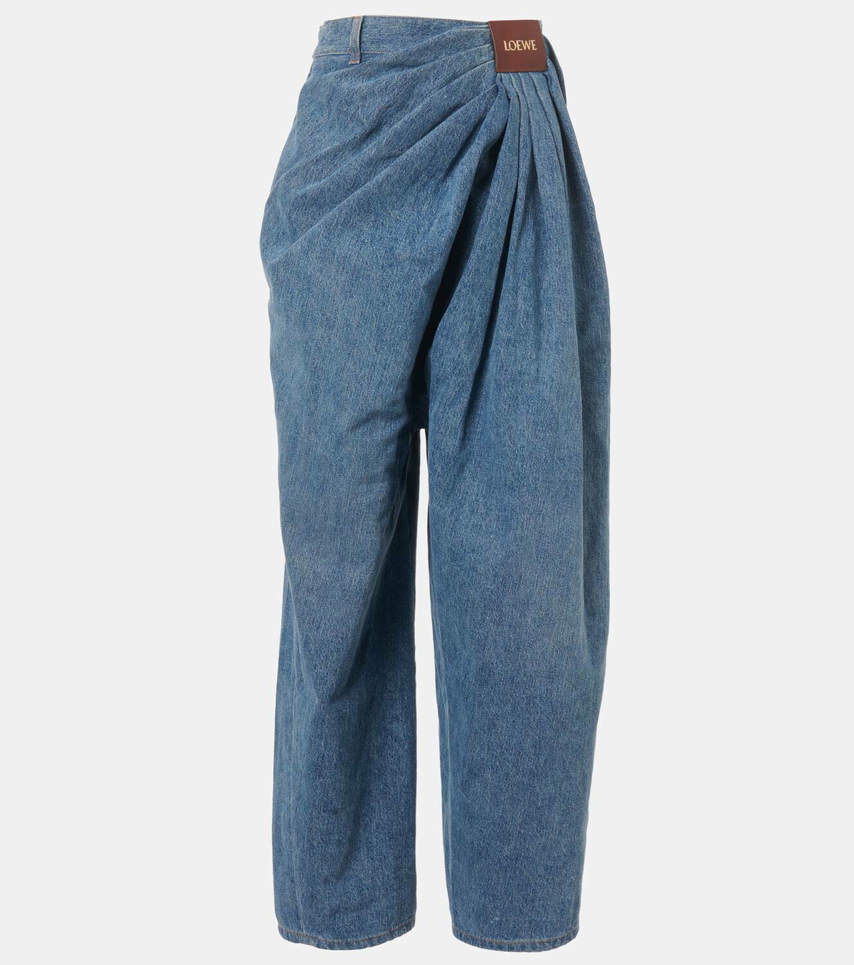LOEWE drape jeans ドレープ デニム 38 Loewe Draped wide-leg jeans Loewe