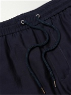 Giorgio Armani - Wide-Leg Lyocell and Silk-Blend Drawstring Shorts - Blue