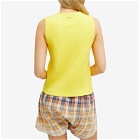 JW Anderson Women's Bow Tie Tank Top in Bright Yellow