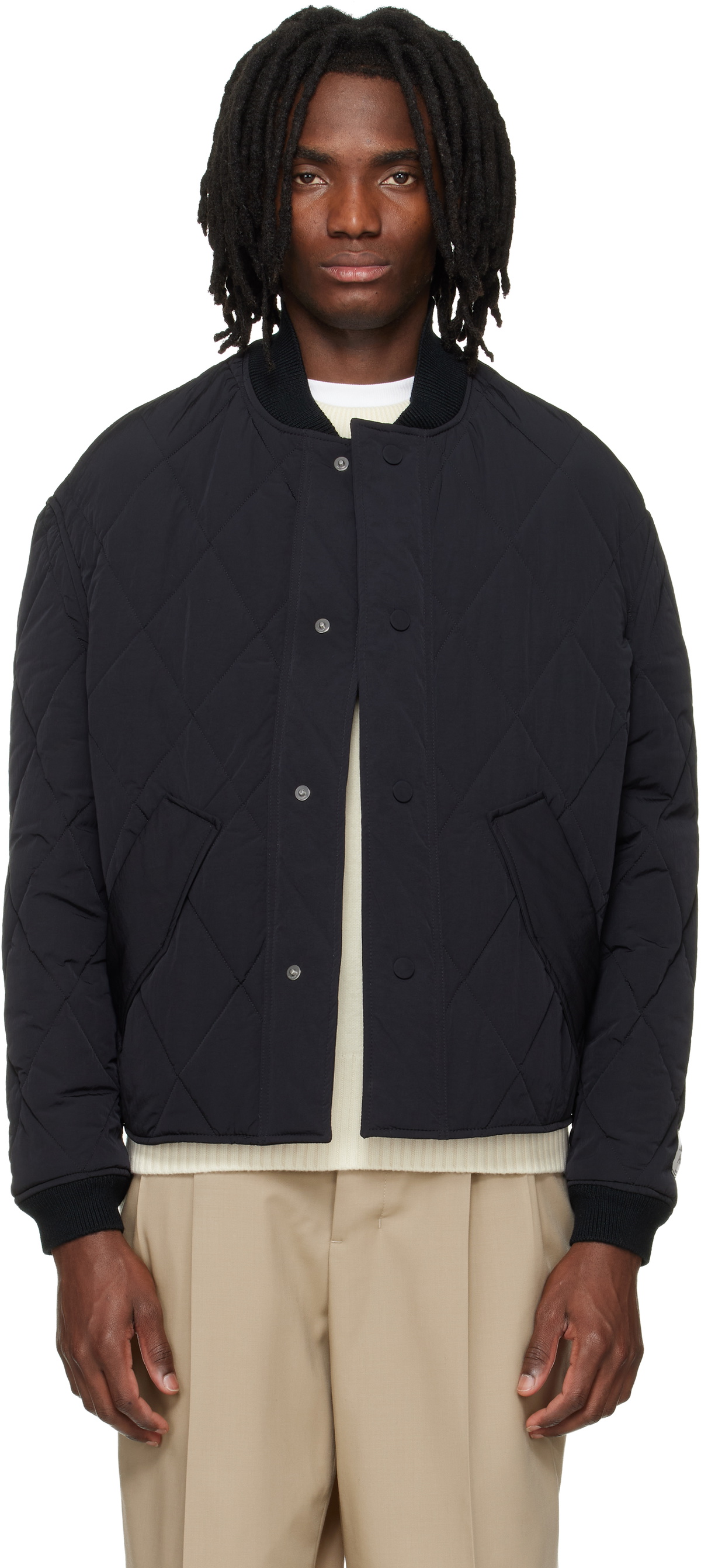 AMI PARIS Stud Heart Bomber Jacket Mサイズ black-nylon-padded-bomber-