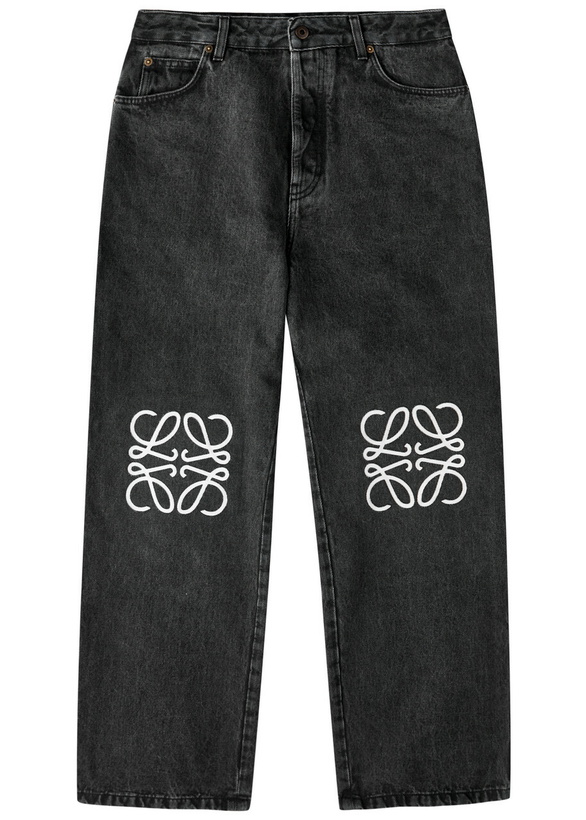 Photo: Loewe Anagram Wide-leg Jeans Black