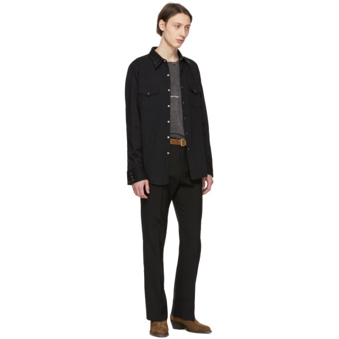Saint Laurent Black Denim Classic Western Shirt Saint Laurent