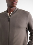 Zimmerli - Cotton-Blend Jersey Zip-Up Overshirt - Brown