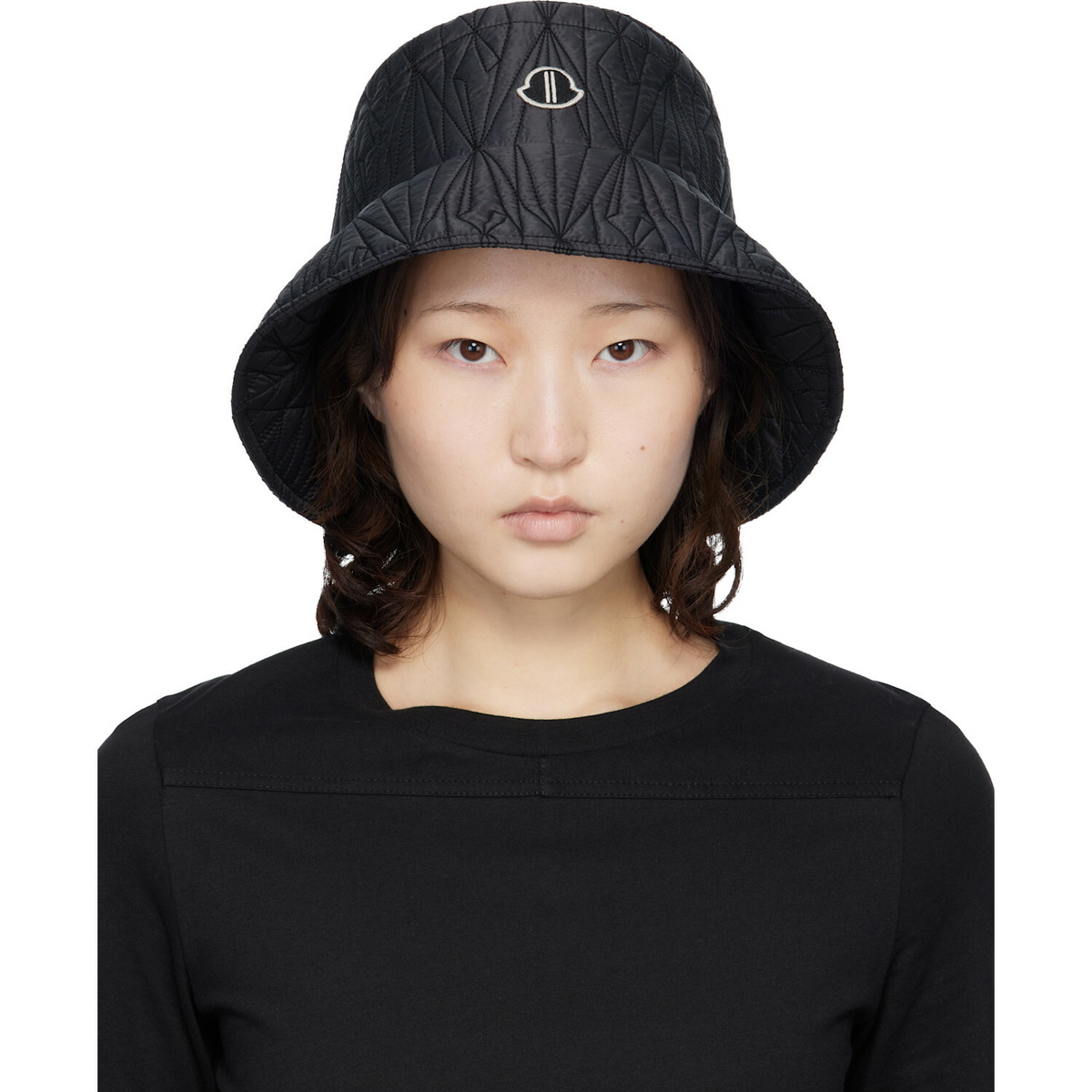 Rick Owens Moncler + Rick Owens Black Bucket Hat