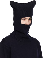 Maison Margiela Navy Ribbed Balaclava