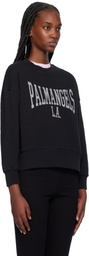 Palm Angels Black College Classic Crew Sweatshirt