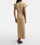 Isabel Marant Nadela gathered cotton jersey midi dress